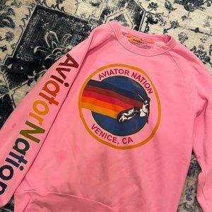 pink aviator nation sweatshirt